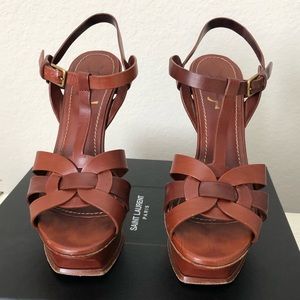 YSL Yves Saint Laurent Tribute brown heels 37